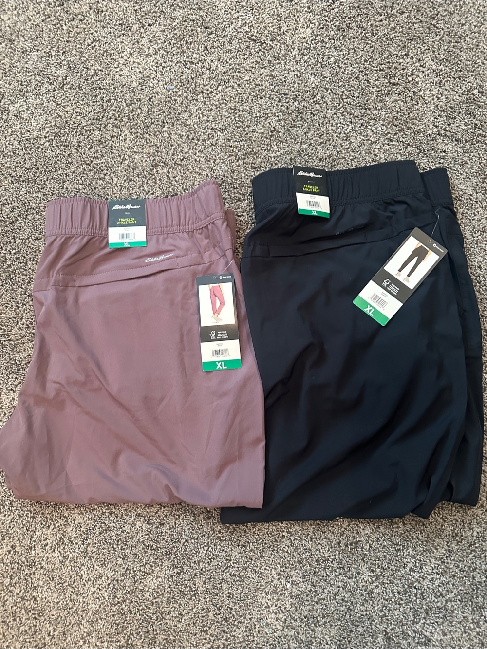 Lot of 2 NWT Eddie Bauer Traveler Ankle Pants.